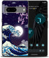 Google Pixel 7 Case - Compatible with Japanese Wave Cherry Blossom Moon Pattern - Soft TPU Shockproof Anti-Scratch 6.3"