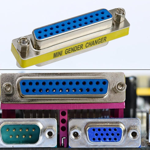 Antrader 4-Pack DB25 25 Pin Female to Female Mini Gender Changer Coupler Adapter