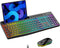 Wireless Keyboard and Mouse Combo with Backlit, 2.4Ghz Rechargeable Light Up Keyboard Mouse Set for Computer