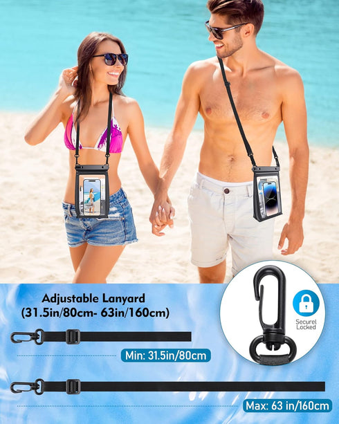 Large Waterproof Phone Pouch, Floating Dry Bag for iPhone 14 13 12 11 Pro Max Galaxy S22 S21, Universal Dry Pouch for