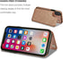 UEEBAI Case for iPhone X/XS - Premium Glitter PU Leather Wallet Cover with Card Slots, Rose Gold