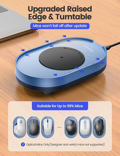 Vaydeer Undetectable Mouse Mover, M4 Mouse Jiggler Device with ON/Off Switch for Computer Awakening, Gift Ideal