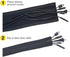 Wrap-It Storage Zipper Cable Sleeve - 24" x 4" (4-Pack) Black - Cable Protector for Desk, Computer, TV Management