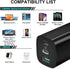 USB C GaN Charger, 65W & 45W 3 Port PD 3.0 QC3.0 Wall Adapter, Compatible with iPhone 14 Pro Max, Galaxy S22