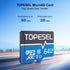 TOPESEL 5-Pack 64GB Micro SD Card Class 10 Micro-SDXC Memory Card UHS-I for Security Camera, Smartphone, Drone, Dash Cam