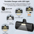 Mini Portable Charger 5000mAh, Ultra Compact Power Bank with Built-in Phone Holder, LED Light, LCD Display for Travel,