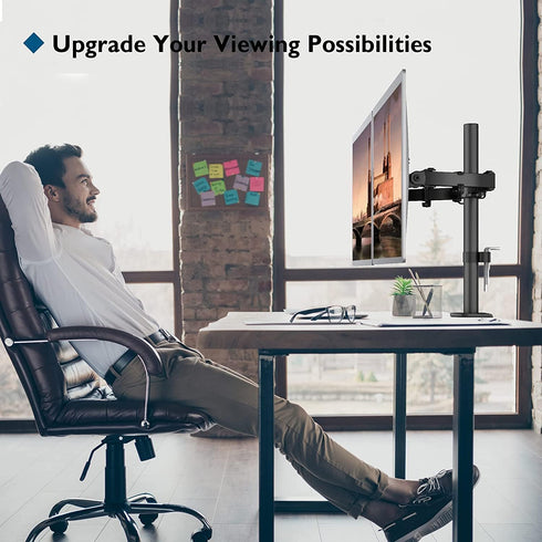 BONTEC Dual Monitor Desk Mount, Monitor Stand for 13 27 Inch LCD LED 2 Monitors, Ergonomic Full Motion Heavy Duty