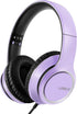 LORELEI X8 Over-Ear Wired Headphones with Microphone, 1.45m Tangle-Free Nylon Line & 3.5mm Plug, Lightweight Foldable