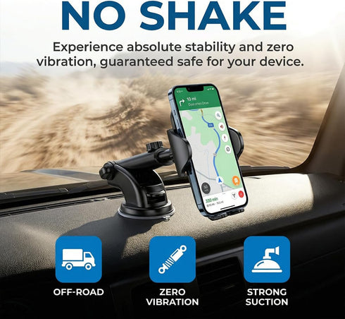 Ywdiml 360 Car Phone Holders, Adjustable Suction & Clip Vehicle Dashboard Windshield Air Vent Cell Phone Mounted