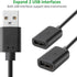 SAISN 1 2 2.0 2 USB Y Splitter Cable Male to Female USB Hub Ports Data Cable Power Cord Charging Extension Adapter Wire