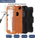 iPhone 8 Plus Case with Belt Clip Holster, 2X Screen Protector, Military Grade Heavy Duty Shockproof Cover, Orange