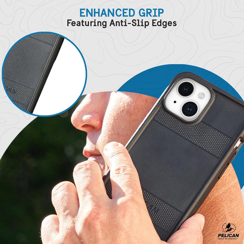 Pelican Protector Series iPhone 15 Case, 6.1" Black Magnetic Phone Case with Anti-Scratch Technology and Drop Protection