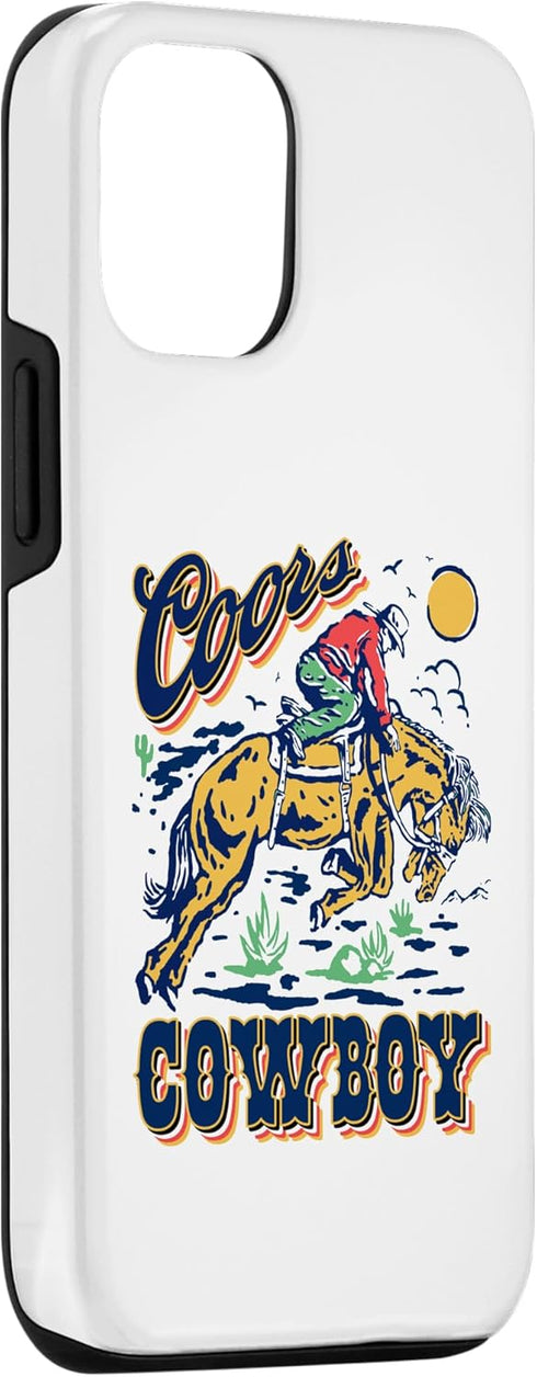 Vintage Cowhide Riding Coors Cowboys Western Country Case for iPhone 13