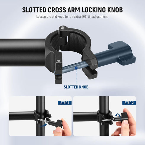 NEEWER Overhead Camera Mount Arm with Phone Clip, 22"/56cm 180°&360° Flexible Holding Arm for Desk Stand, Fits