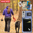 Double Pocket Gecko Phone Wallet - Smartphone Adhesive Card Holder, Mobile Stick on Spandex Pocket (BLACK-WHITE)