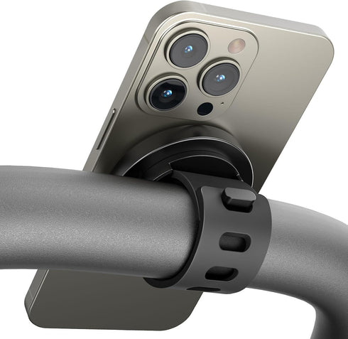 A2C 17 N54 Stroller Phone Holder Compatible with MagSafe - Peloton Phone Mount with Strong Magnets Adjustable Silicone