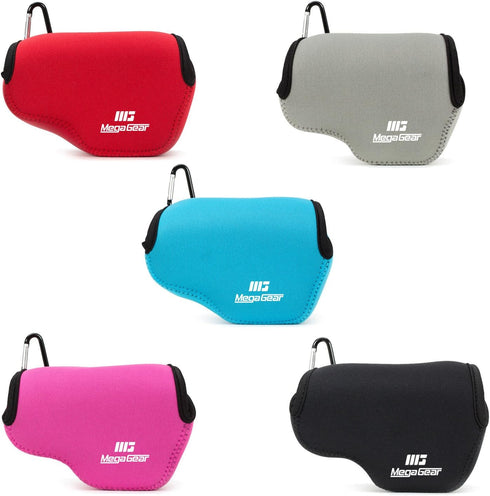 MegaGear MG064 Ultra Light Neoprene Camera Case - Hot Pink, Compatible with Sony Alpha A6400, A6500, A6300, A6000