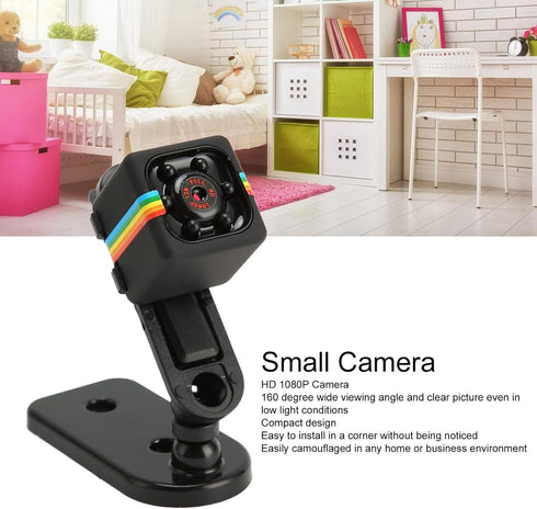 GOWENIC SQ11 Camera - 1080p Mini Night Vision Surveillance Camera, Portable for Home Office, 200Mah Battery