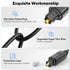 3 PS4 Digital Optical Audio Cable Feet, Spdif Fiber Optic Short Cord, Toslink for Soundbar TV Xbox Home Cinema