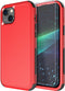 Diverbox Heavy Duty iPhone 15 Case (Red) - Shockproof, Dropproof, with Tempered Glass Screen Protector, 6.1 inch.