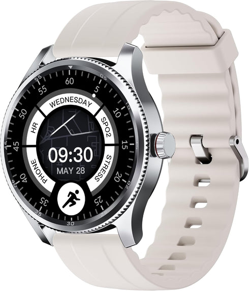 Smart Watch for Men Women with Metal Bezel, Answer Make Call, Heart Rate, Step Counter, IP68 Waterproof, Fitness Sport