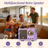 heetipuk Purple Retro Bluetooth Speaker, Versatile Decor Beauty Meets Function, Cute Speaker with Crystal Clear Sound