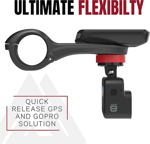 KOM Cycling CM06 Quick Release GoPro Computer Mount for Wahoo and Garmin Bike Computers, Compatible with Edge 1030