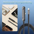 Hqyib 240W 4.9FT Braided Foldable Phone Stand Cord, Invisible Holder Charger Cable with Stand,T-Shaped Foldable Durable