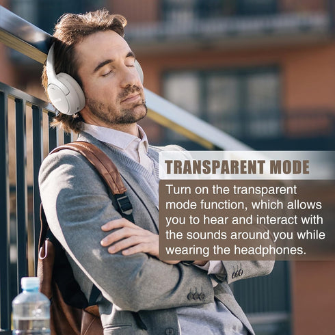 RUNOLIM Hybrid Active Noise Cancelling Headphones, 70H Playtime, Bluetooth Wireless Over Ear, HiFi Audio