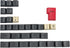 YMDK Dye Sub Carbon 96 84 ANSI ISO Keycaps - OEM Profile Thick PBT Mac Keycap Set for MX Keyboards