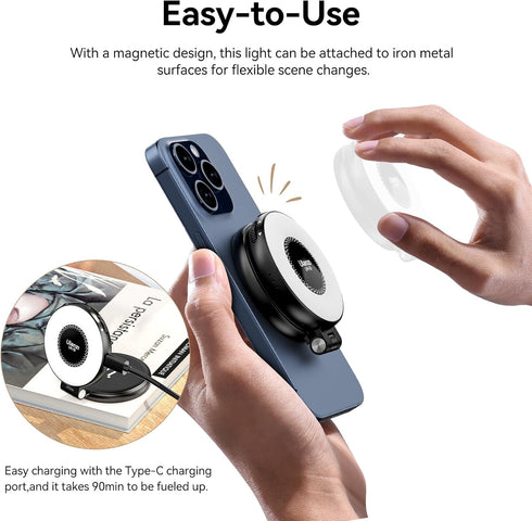 UURig LM19 17 16 15 14 13 12, 2500K-8500K Dimmable, ULANZI Fill Light, Magnetic Phone LED Selfie Fill Light Compatible