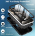 iPhone 15 Pro Max Case - Heavy Duty, Full Body Rugged, Built-in Screen Protector, Shockproof & Dustproof (Black)