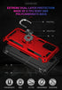 Samsung Galaxy A03S Case, Red - Military Grade 16ft Drop Tested, HD Screen Protector, Magnetic Ring Holder, Kickstand.