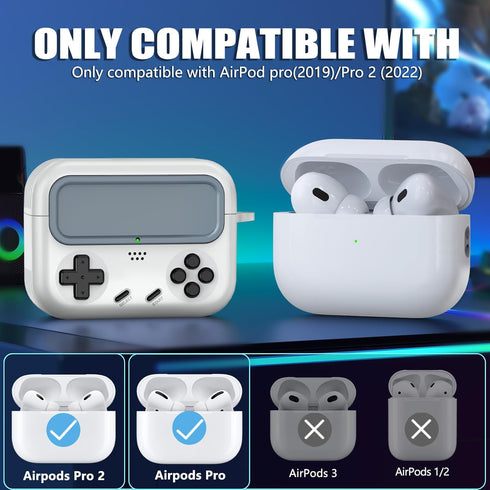 Inesore AirPods Pro 2nd Generation Case with Cleaner Kit, Compatible with AirPods Pro 1st and 2nd, White