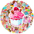 ZESHENGBD 50Pcs Ice Cream Cone Stickers Waterproof Vinyl Decals for Adult Teen Kids Cup Water Bottles Laptop Luggage