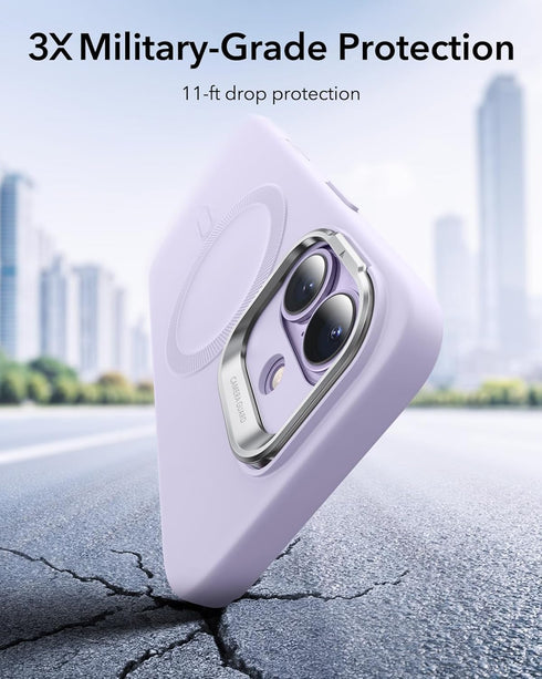 ESR 17, Silicone Case for iPhone Built-in Camera Stash Stand Compatible with MagSafe, Military-Grade Drop Protection