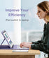Hamile for iPad 10th Generation Case with Wireless Keyboard, 7 Colors Backlit Detachable Folio Cover - Lavender
