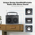 Portable AM FM Radio with Best Reception, Bluetooth Transistor Radio, Wall or Battery Powered, Small Radio for Home,