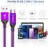 Elebase USB Type C Charger Cable 3-Pack (1.5/3.3/6.6FT) for iPhone 15 Pro Max, iPad Air, Kindle Fire, Samsung Galaxy.
