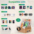 Pezin & Hulin Cell Phone Charging Stations, Bamboo Dock Organizer for Multi Devices, Tablets, Smart Watch, with Pack of