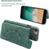 Vaburs Wallet Case for iPhone SE(2022)/SE(2020)/8/7, Embossed Mandala Pattern Flower, Green