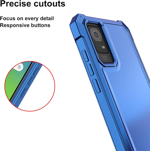 Ailiber TCL ION X Phone Case, Dual Layer Structure with Screen Protector, Heavy Duty Rugged Cover for TCL ION V-Blue