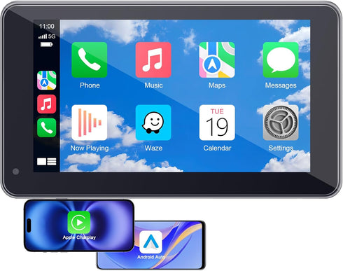 Thybro 7 Wireless Apple CarPlay & Android Auto Screen - Portable Car Display