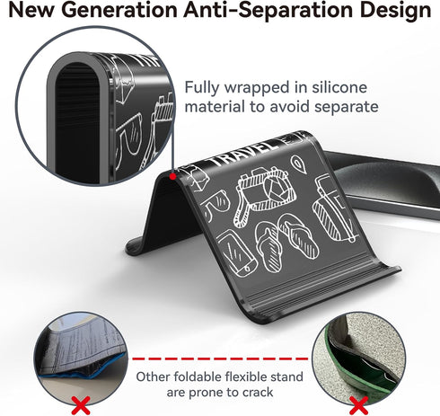 Airplane Phone Holder Mount, Flexible Travel Essentials Tablet Holder for Flying, Desk, Compatible with iPhone,