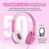 Shop upgraded Pink Kids Headphones: Wired, foldable, 85dB volume limit, stereo sound for school, travel, and tablets.