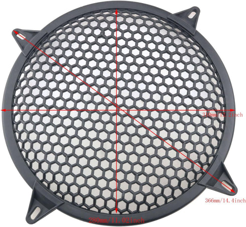 DGBRSM 2pcs 12 Inch Speaker Grille Cover ABS Mesh with Mounting Screws Plastic Mesh Cover Stage Box Exterior Mesh Cover