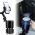 Car Cup Holder Expander with Phone Mount, 360° Rotation Cell Phone Holder for Car, Compatible with iPhone All
