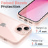 JETech iPhone 13 Case 6.1-Inch, Shockproof Bumper, Matte TPU Frame, Clear Anti-Scratch Back (Pink)