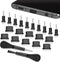 Silicone USB C Dust Plug Cover with Cleaning Kit for iPhone 15 Series, Samsung Galaxy S23/S22/S21/S20, Note 20/10 and
