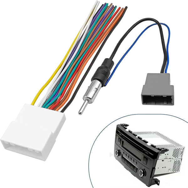 SYudwen Radio Wiring Harness Connector Compatible with Nissan 2008-2013 Pathfinder Armada Rogue, Subaru